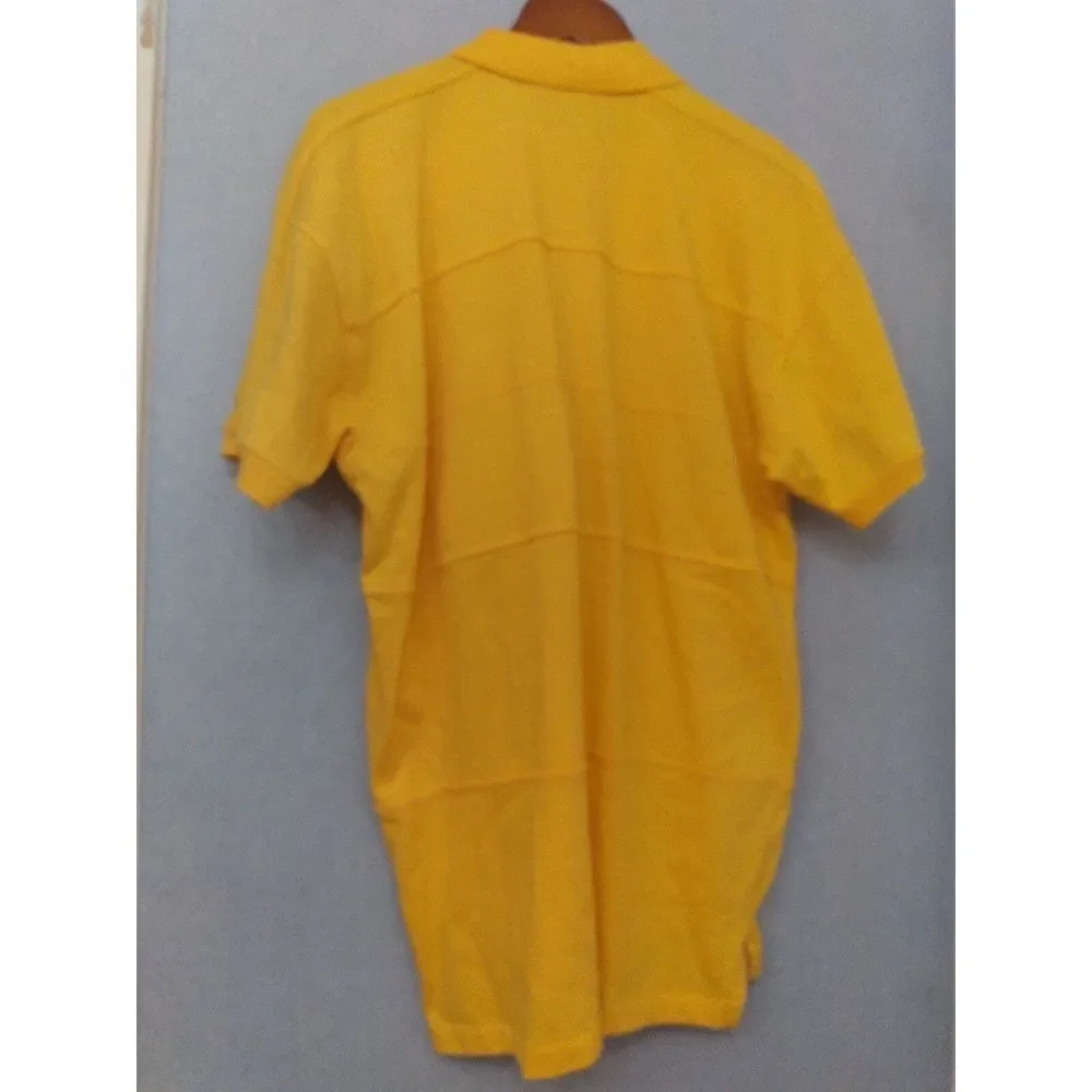 Henry Grethel Polo Shirt Short Sleeve‎ Striped Casual Top Yellow Size L